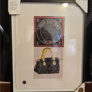 Louis Vuitton Art Print with Black and Yellow Accents